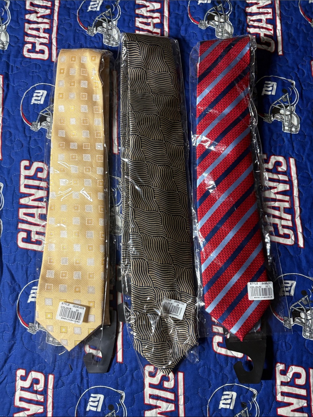 Red and Navy Diagonal Stripe Men's Tie